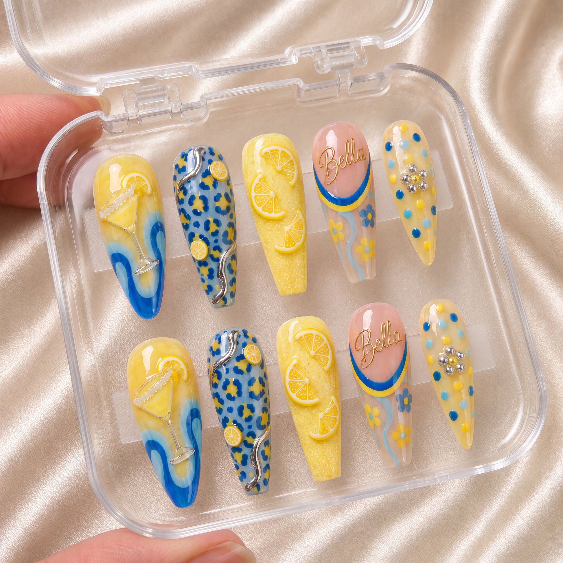 Martini Lemon - Personalized Press-On Nails