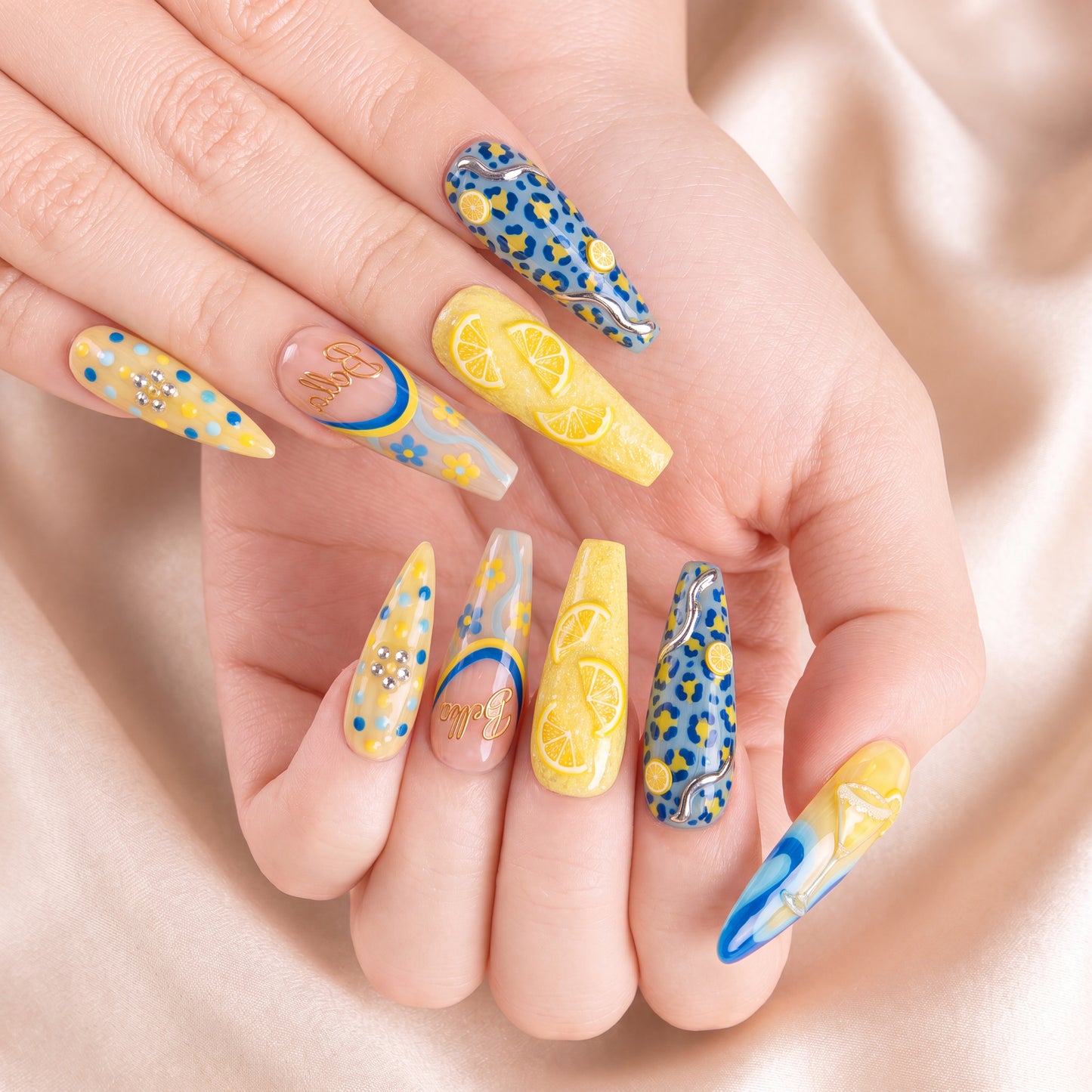 Martini Lemon - Personalized Press-On Nails