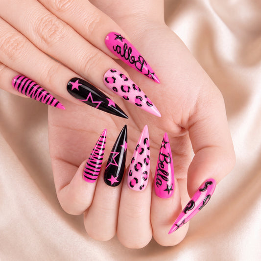 Pink Rockstar - Personalized Press-On Nails alternate image