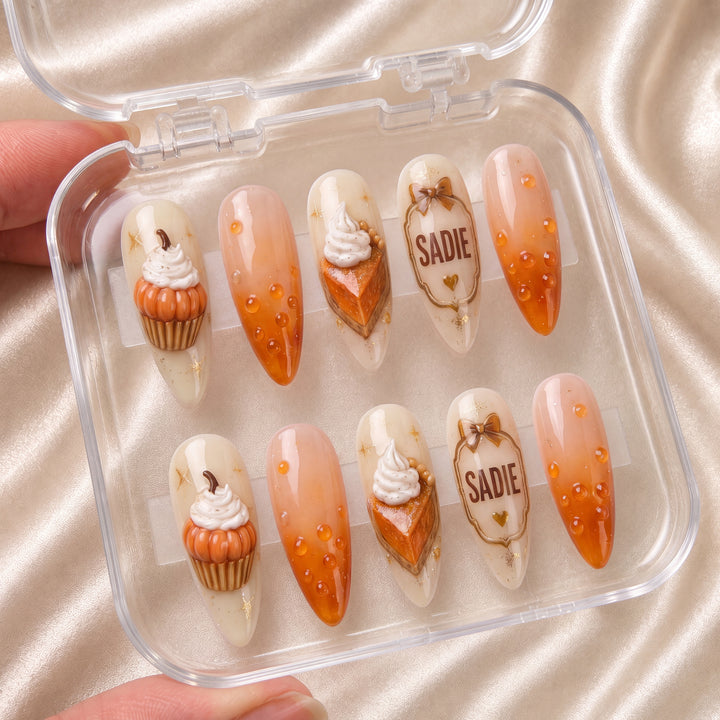 Pumpkin Bakery - Personalized Press-On Nails