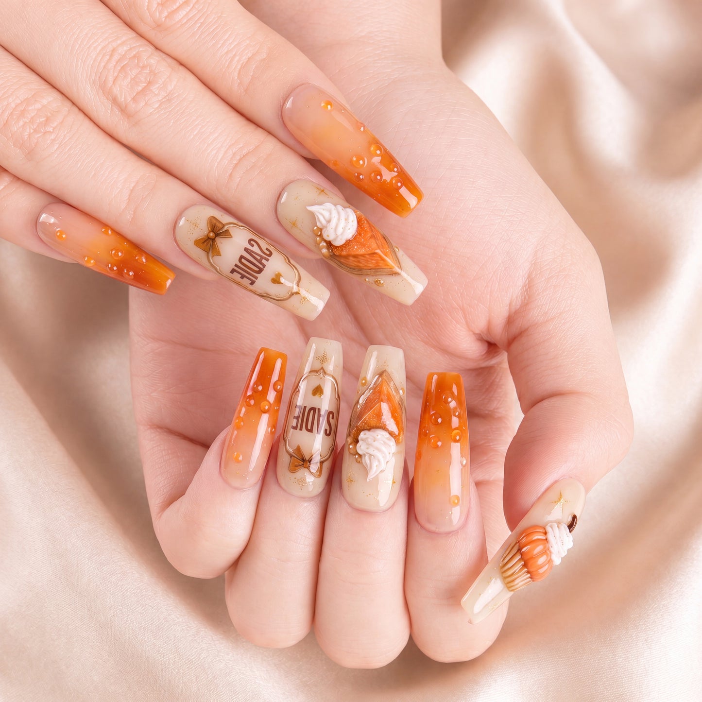 Pumpkin Bakery - Personalized Press-On Nails