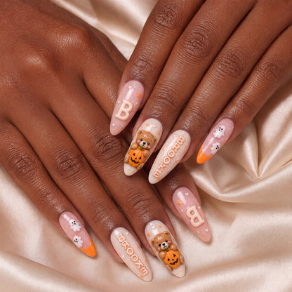 Boo Bear Pumpkin - Personalized Press-On Nails