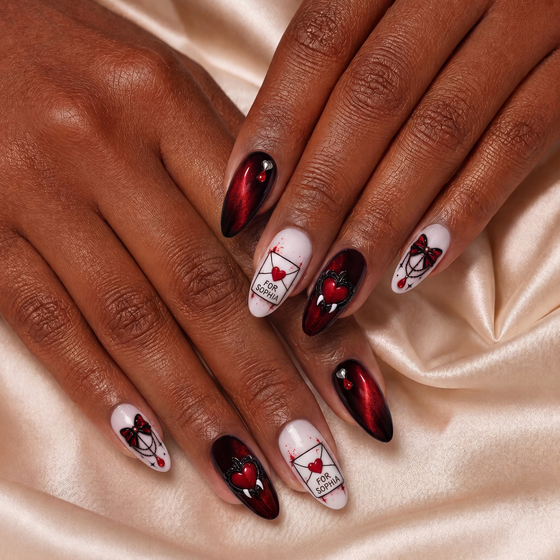 Vampire Love Letter - Personalized Press-On Nails