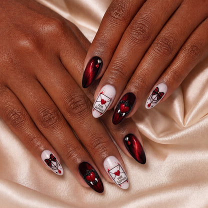 Vampire Love Letter - Personalized Press-On Nails