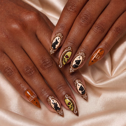 Vintage Halloween Charm Bestie - Personalized Press-On Nails