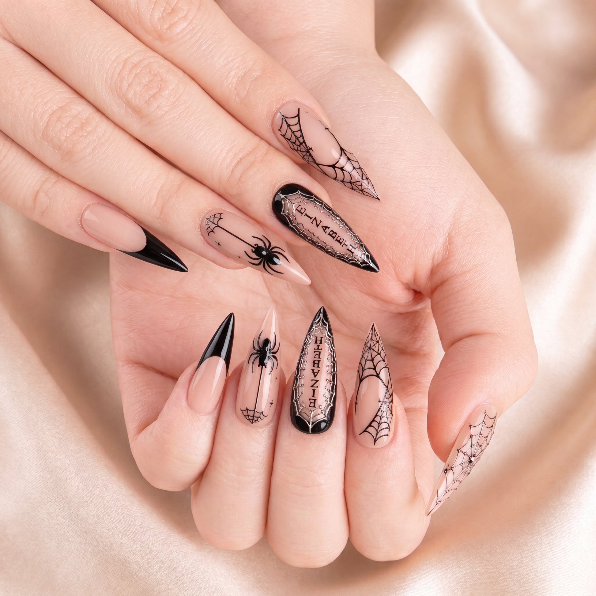 Midnight Spinner - Personalized Press-On Nails