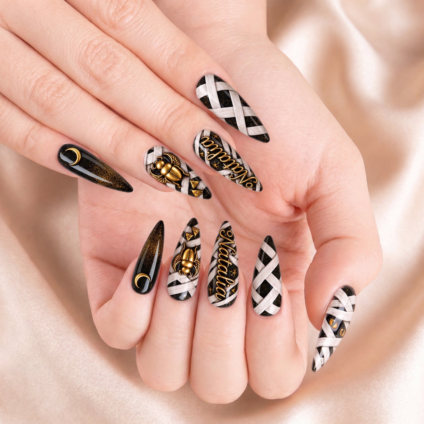 Mummy Wrap - Personalized Press-On Nails