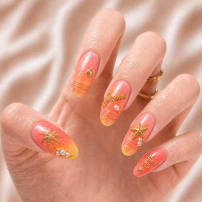 Sunset Glow - Personalized Press-On Nails