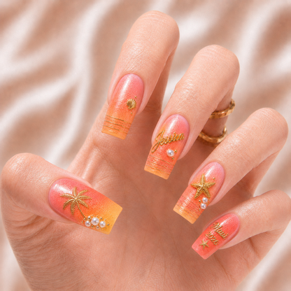 Sunset Glow - Personalized Press-On Nails