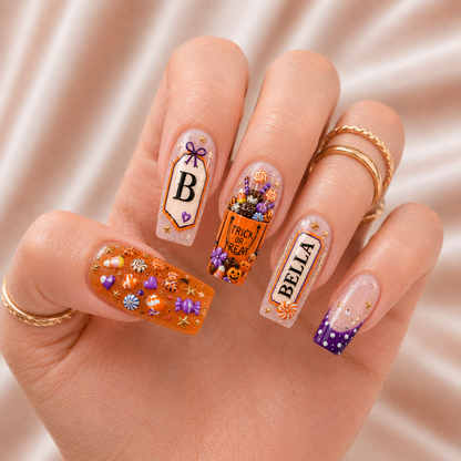 Trick or Treat - Personalized Press-On Nails