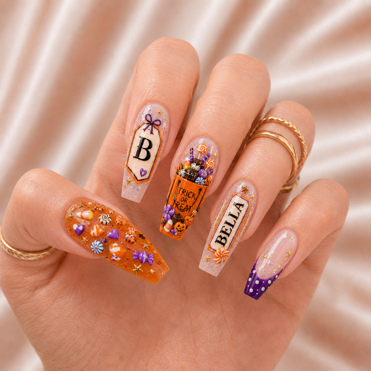 Trick or Treat - Personalized Press-On Nails