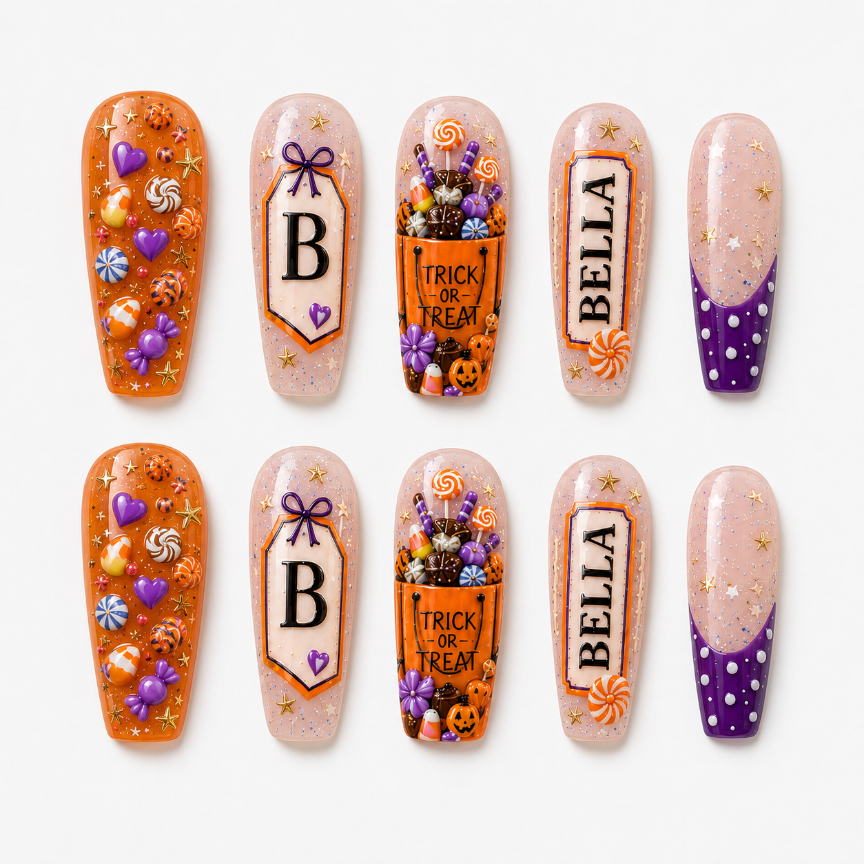 Trick or Treat - Personalized Press-On Nails