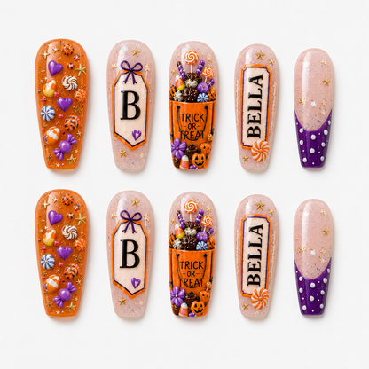 Trick or Treat - Personalized Press-On Nails
