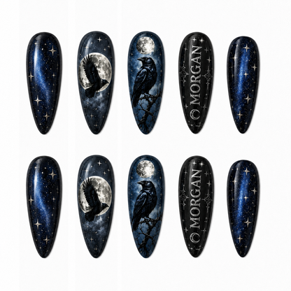 Raven Moon - Personalized Press-On Nails