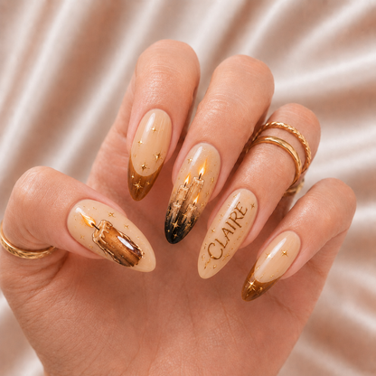 Candlelight Glow - Personalized Press-On Nails