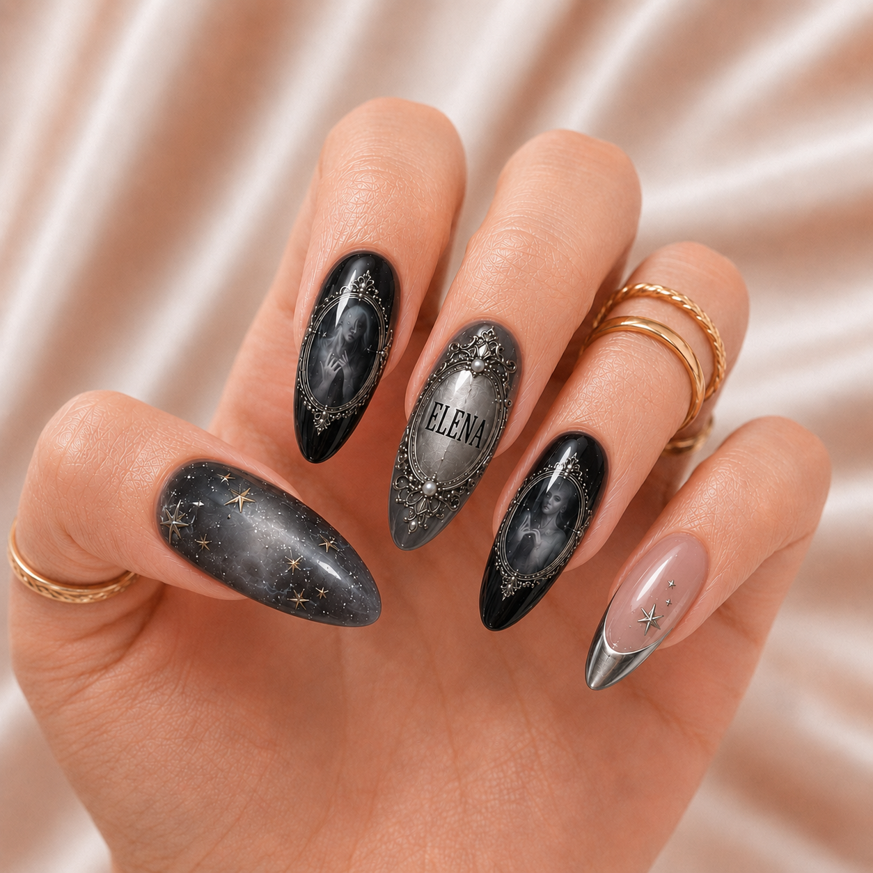 Gothic Cameo - Personalized Press-On Nails