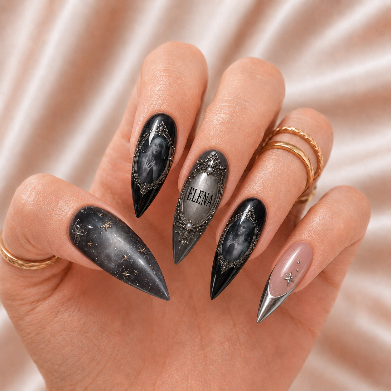 Gothic Cameo - Personalized Press-On Nails