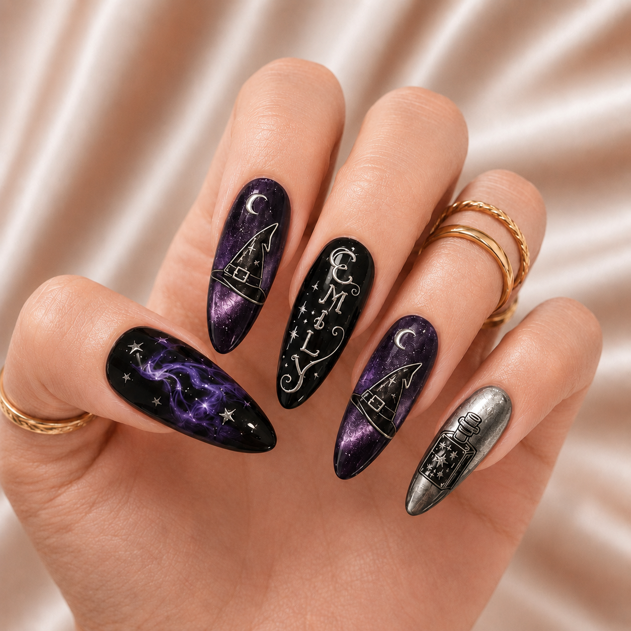 Midnight Spell - Personalized Press-On Nails