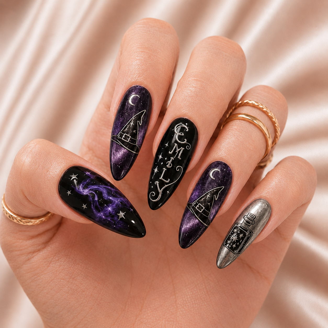 Midnight Spell - Personalized Press-On Nails