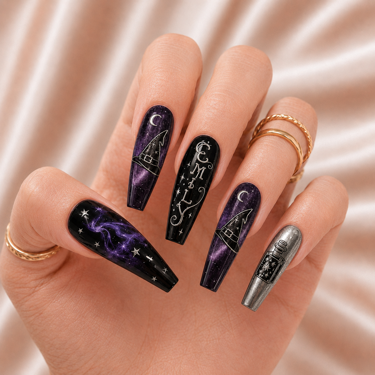 Midnight Spell - Personalized Press-On Nails