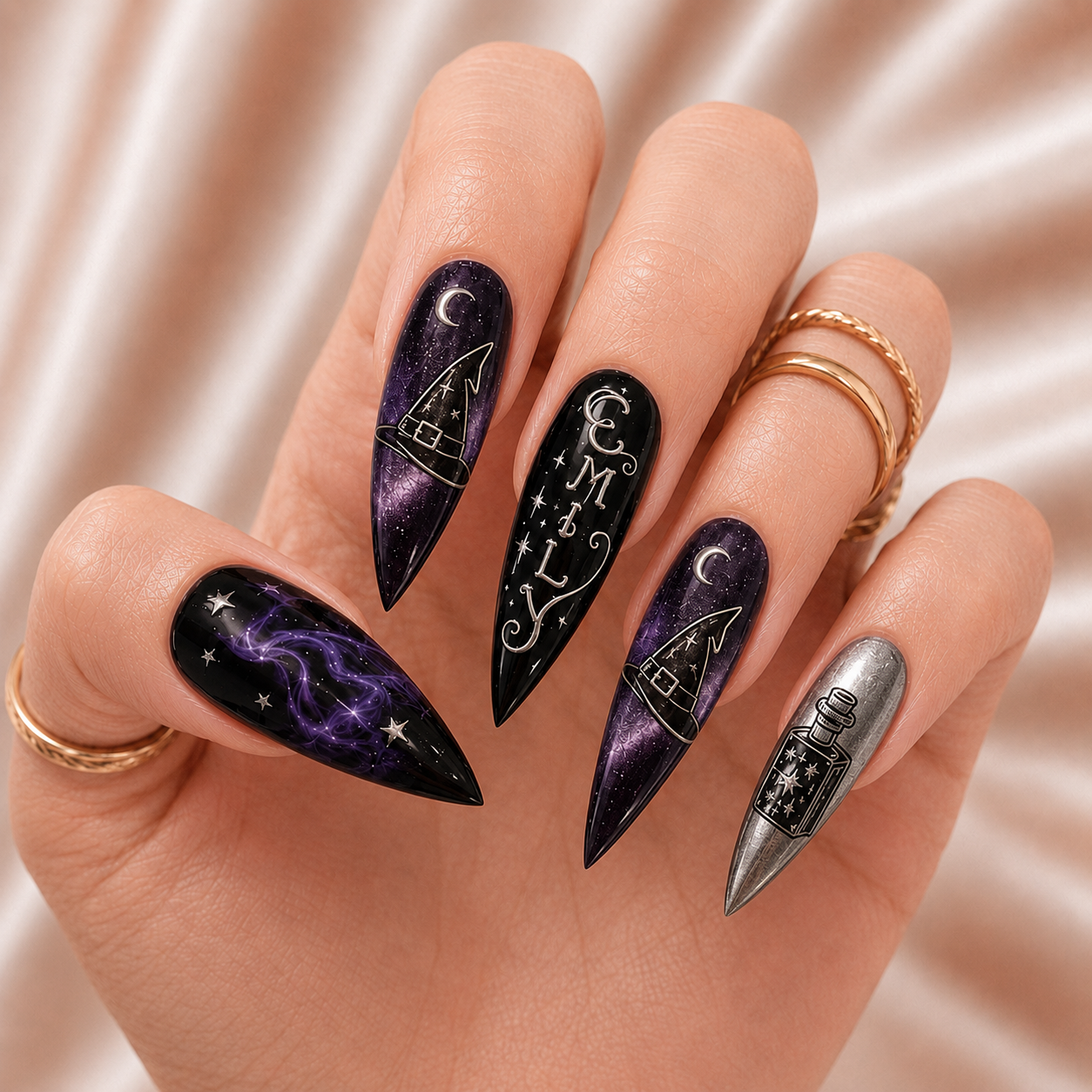 Midnight Spell - Personalized Press-On Nails