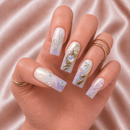Opaline Moonlight - Personalized Press-On Nails