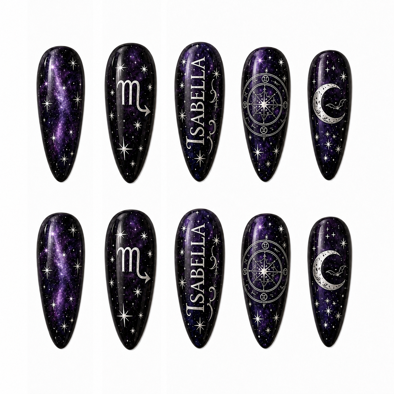 Mystic Galaxy - Personalized Press-On Nails