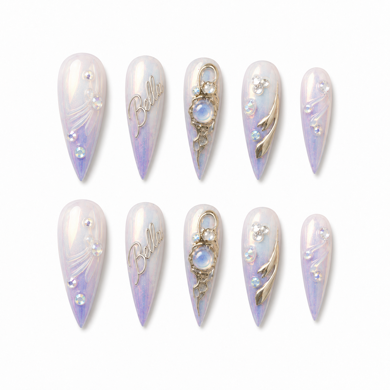 Opaline Moonlight - Personalized Press-On Nails