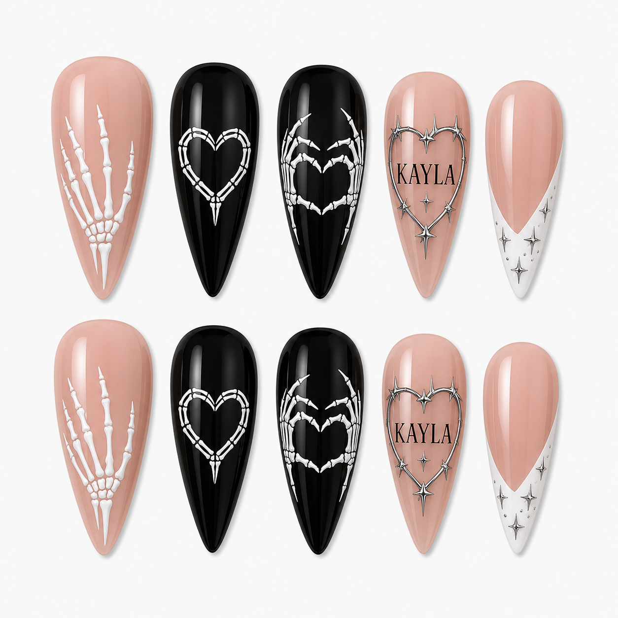 Till Bones Do Us Part - Personalized Press-On Nails
