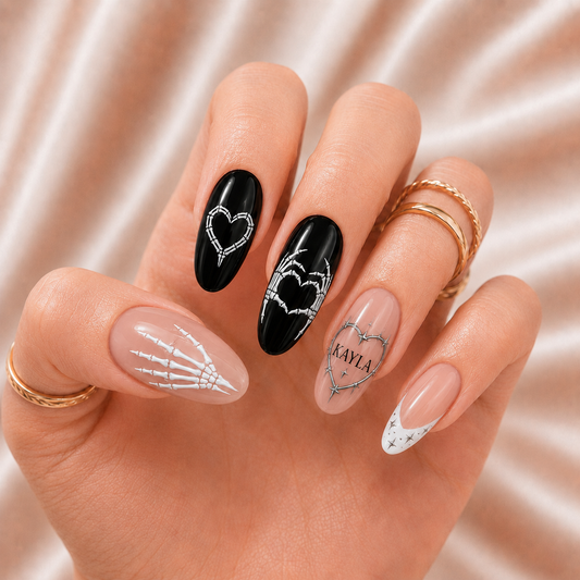 Till Bones Do Us Part - Personalized Press-On Nails