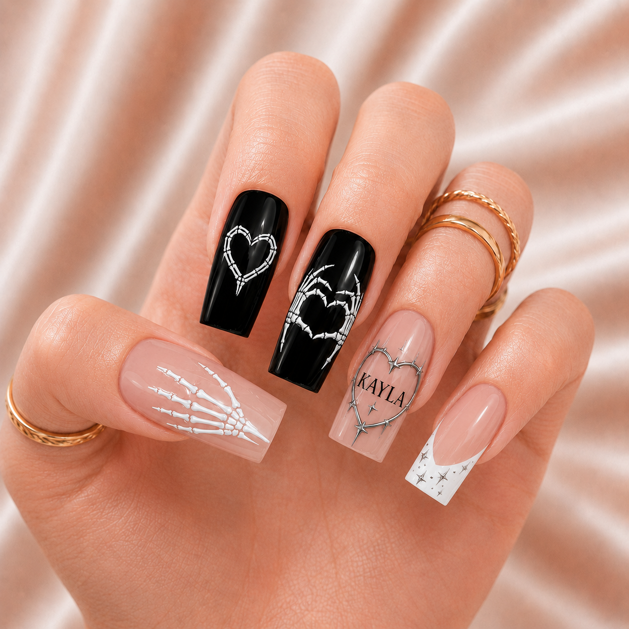 Till Bones Do Us Part - Personalized Press-On Nails