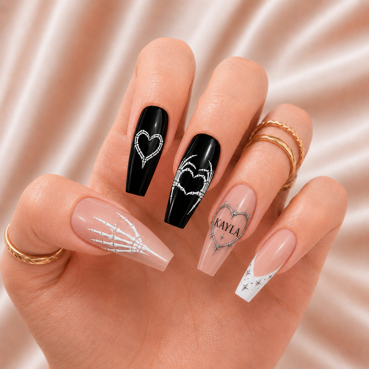 Till Bones Do Us Part - Personalized Press-On Nails