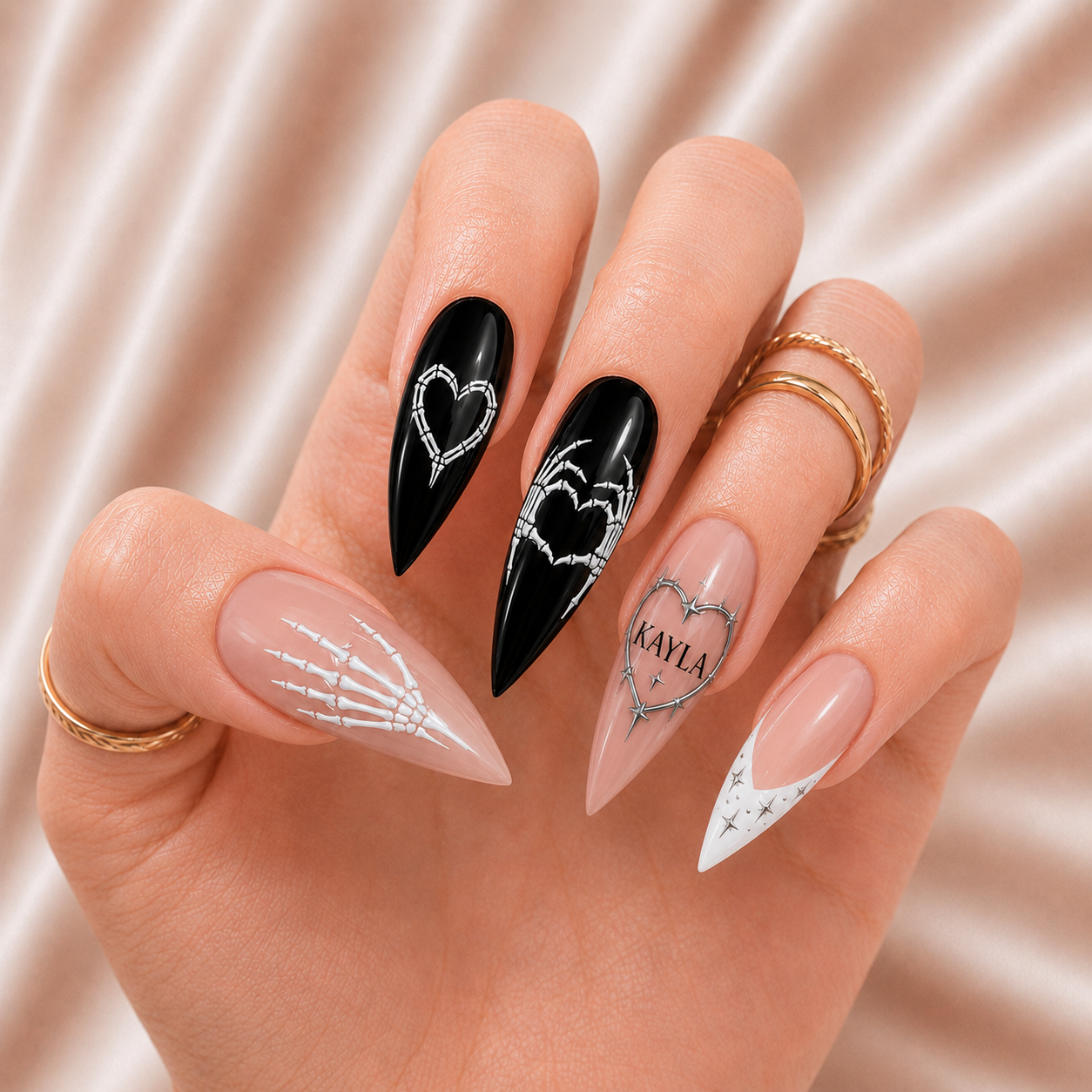 Till Bones Do Us Part - Personalized Press-On Nails