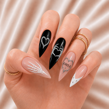 Till Bones Do Us Part - Personalized Press-On Nails