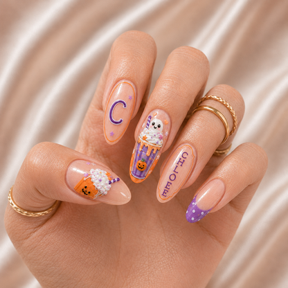 Ghost Milkshake - Personalized Press-On Nails
