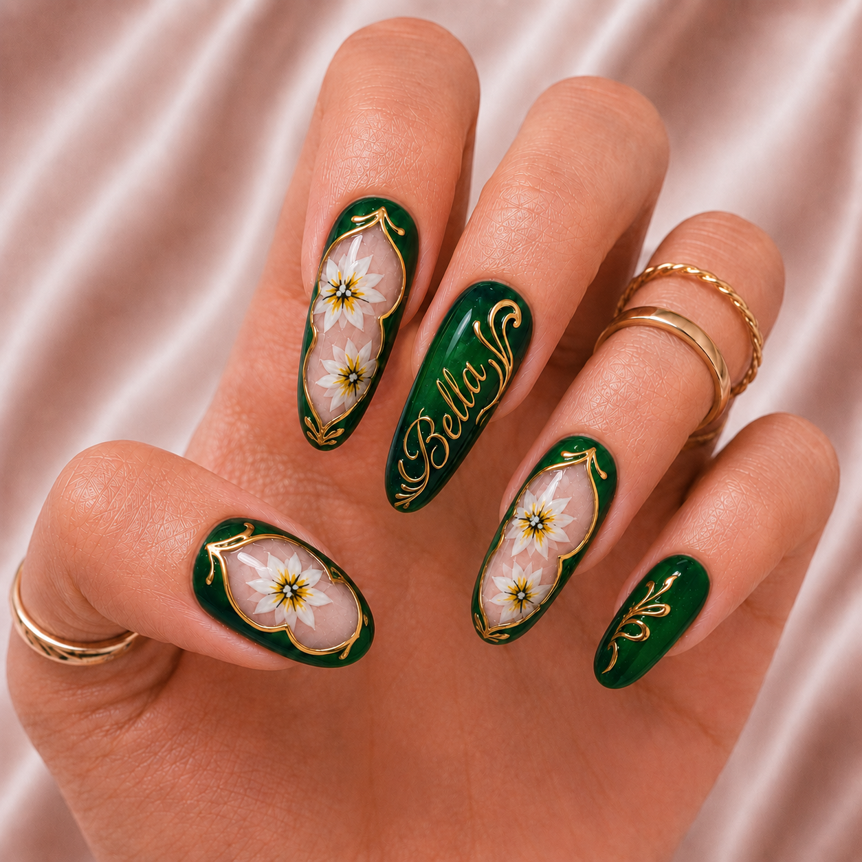 Emerald Garden - Personalized Press-On Nails