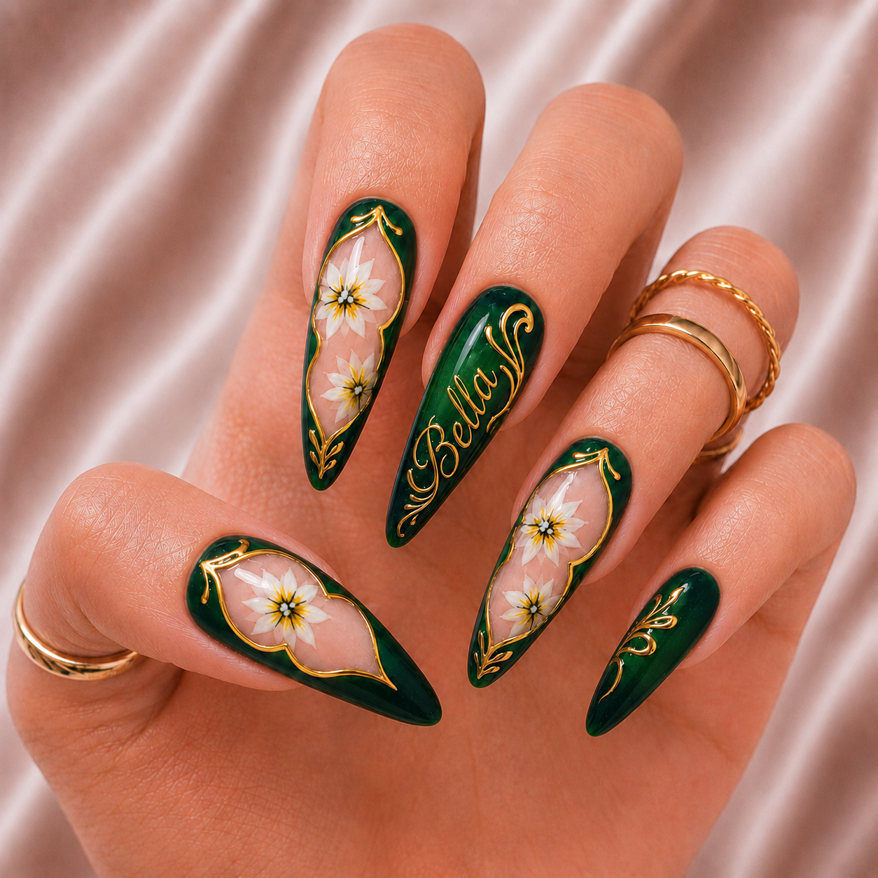 Emerald Garden - Personalized Press-On Nails