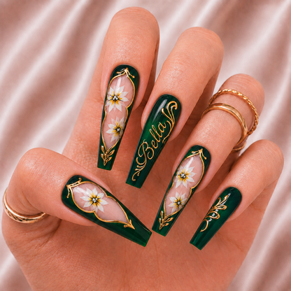 Emerald Garden - Personalized Press-On Nails