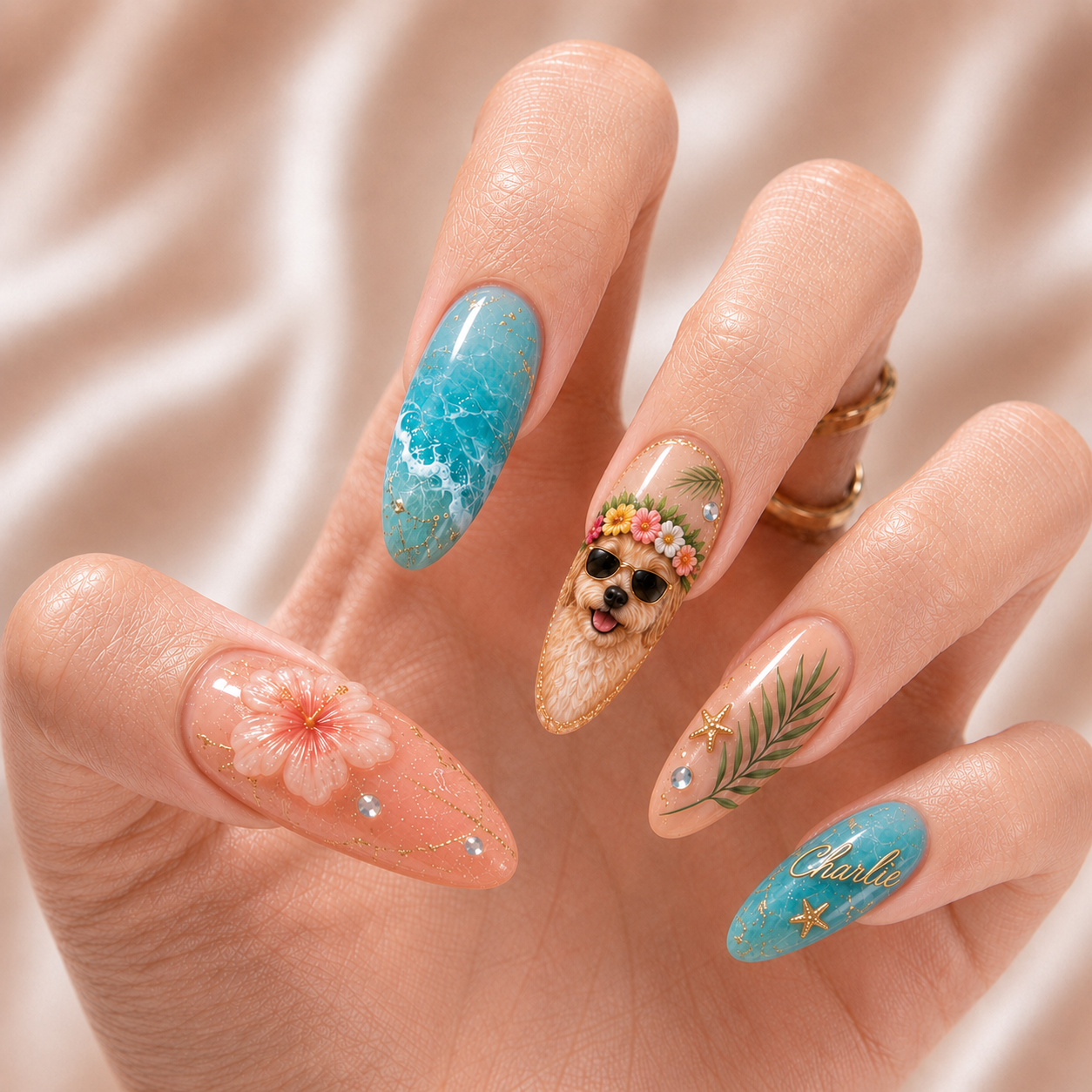Hawaiian Pet - Personalized Press-On Nails
