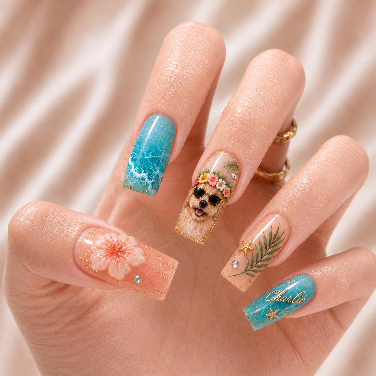 Hawaiian Pet - Personalized Press-On Nails