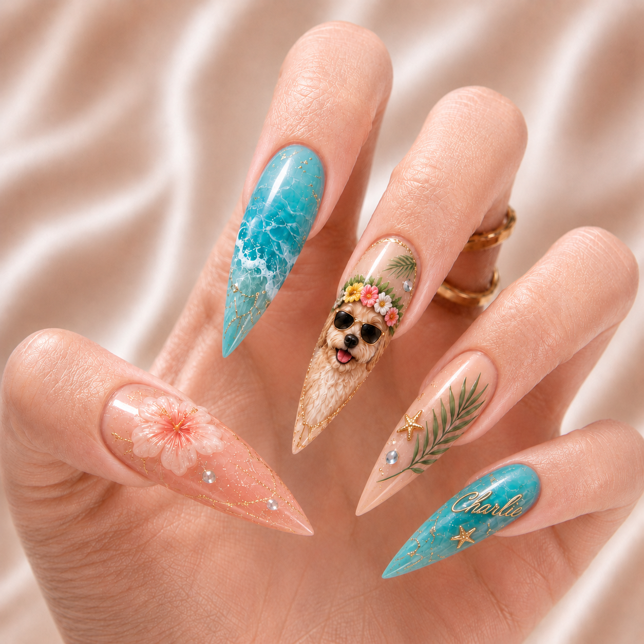 Hawaiian Pet - Personalized Press-On Nails
