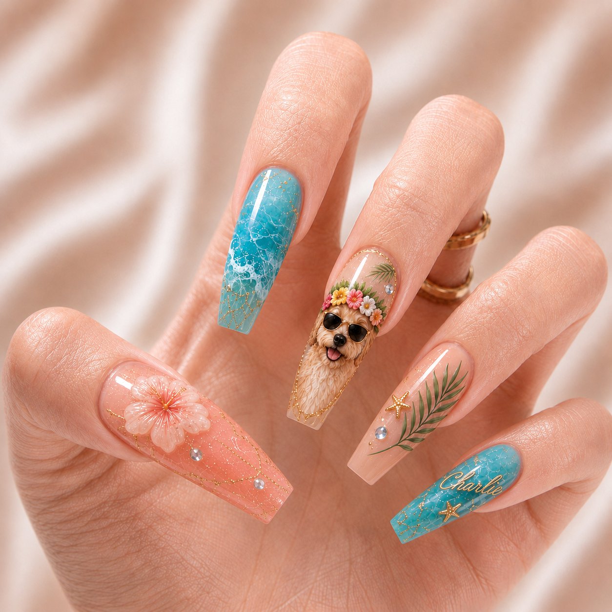 Hawaiian Pet - Personalized Press-On Nails