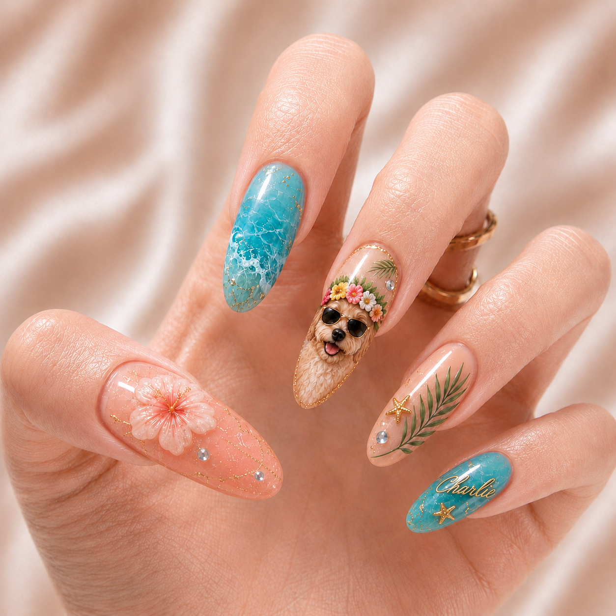 Hawaiian Pet - Personalized Press-On Nails