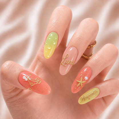 Beach Cocktail - Personalized Press-On Nails