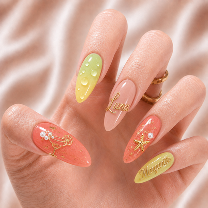 Beach Cocktail - Personalized Press-On Nails