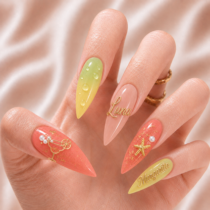Beach Cocktail - Personalized Press-On Nails