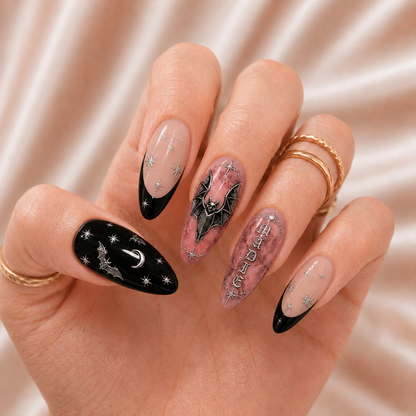 Midnight Bat – Personalized Press-On Nails