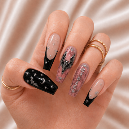 Midnight Bat – Personalized Press-On Nails