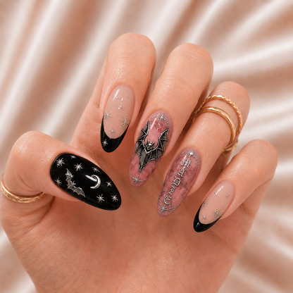 Midnight Bat – Personalized Press-On Nails