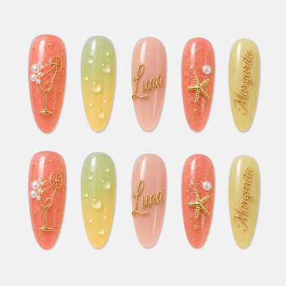Beach Cocktail - Personalized Press-On Nails